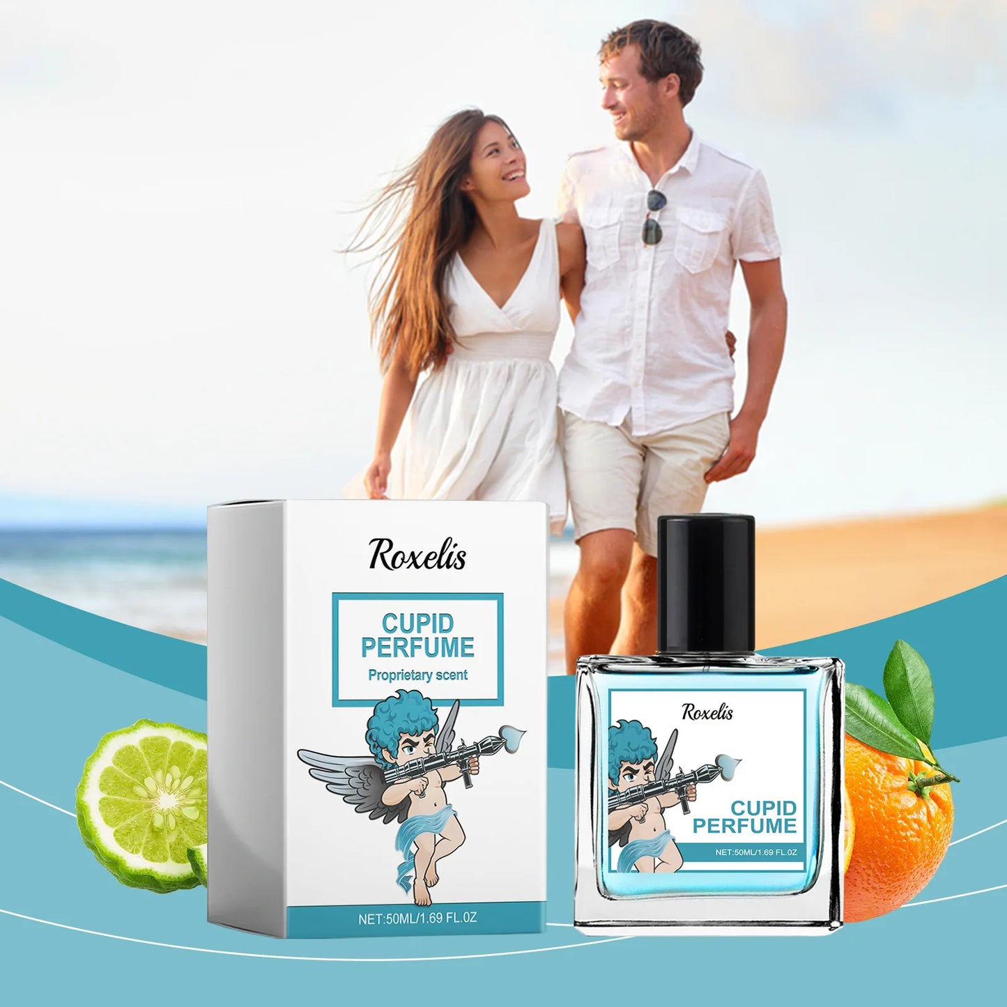 Roxelis 50ml Cupid Glamour Perfume Men Pheromone Fragrance Long Lasting Gentlemen Festival Couple Gifts Cologne Charming Perfume