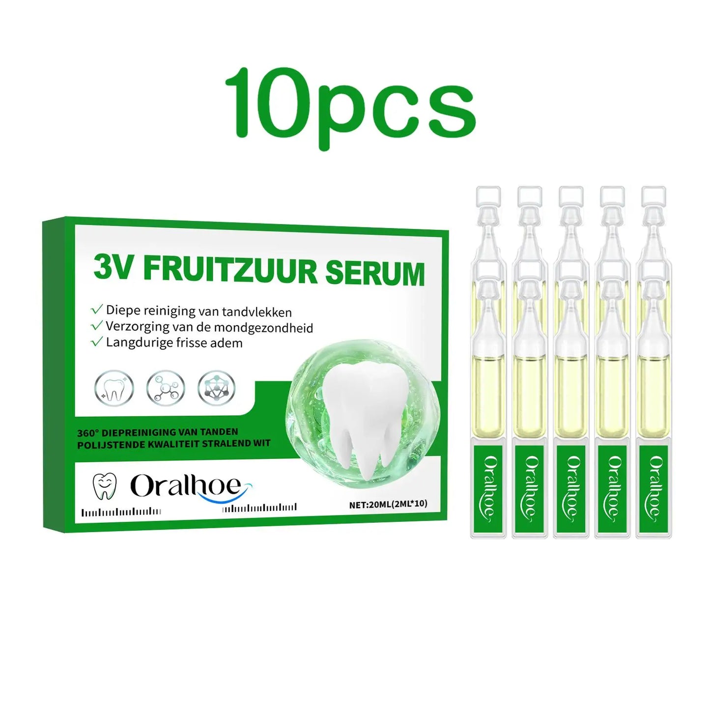 Oralhoe 20ml Teeth Whitening Serum Reduce Yellowing Fresh Breath Oral Hygiene Care Brightening Repair Gums Cleaning Dental Serum