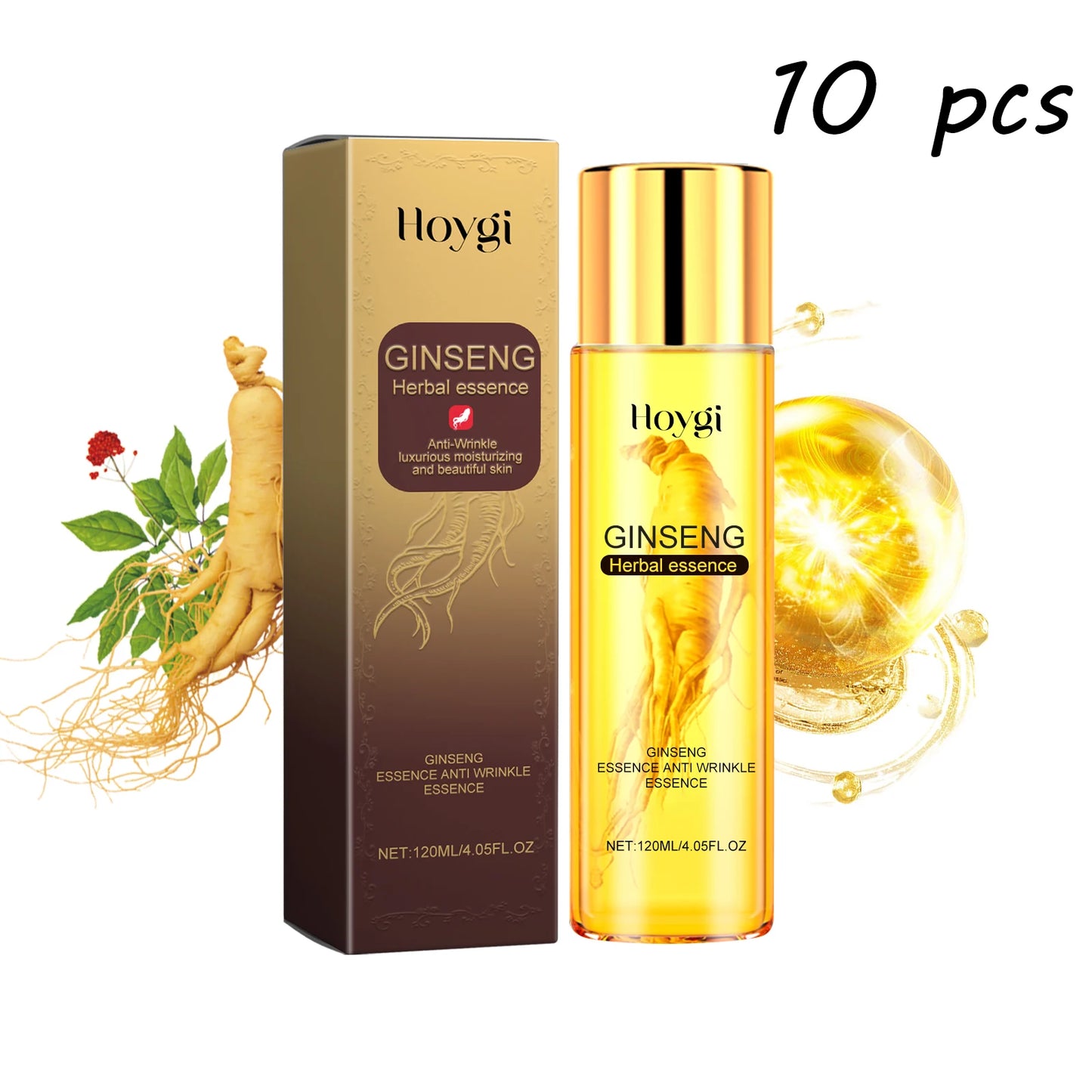 Hoygi Ginseng Face Serum Fade Fine Lines Anti-aging Improve Dullness and Roughness Firming Nourishing Skin Booster Face Serum