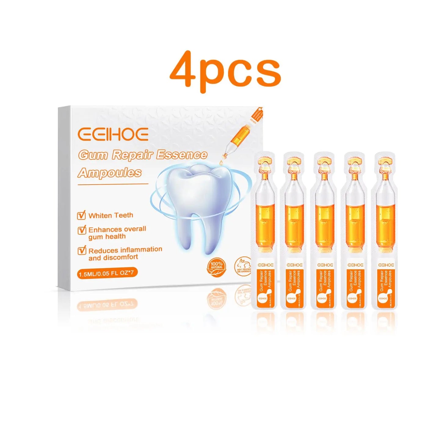 Eelhoe 1.5mlx7 Tooth Gum Repair Serum Ampoule Deep Cleaning To Prevent Periodontitis Oral Hygiene Care Brightening Teeth Essence