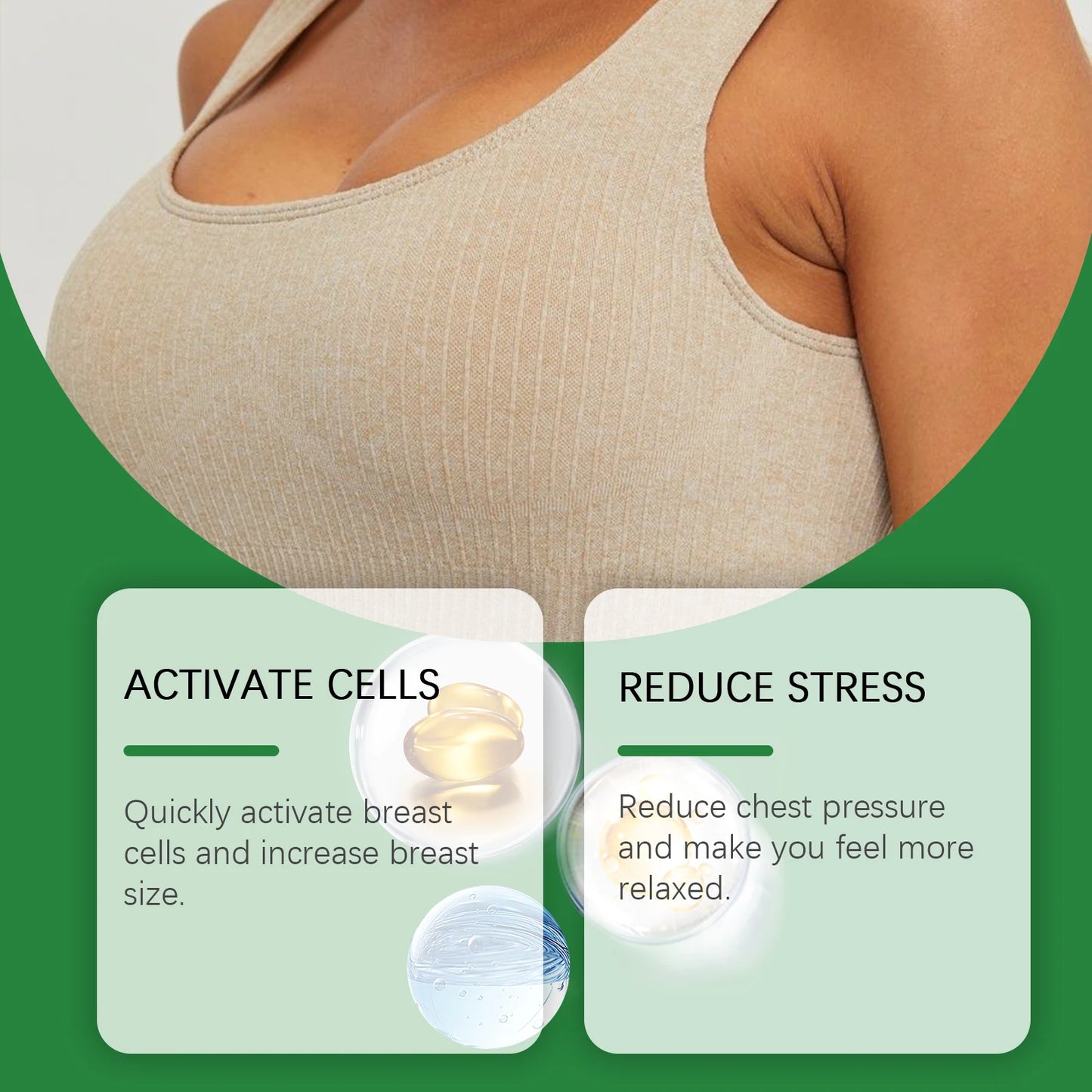 Oceaura Herbal Breast Firming Serum Lifting Enhance Skin Elasticity Nourishing Tightening Bust Skin Reduce Sagging Breast Serum