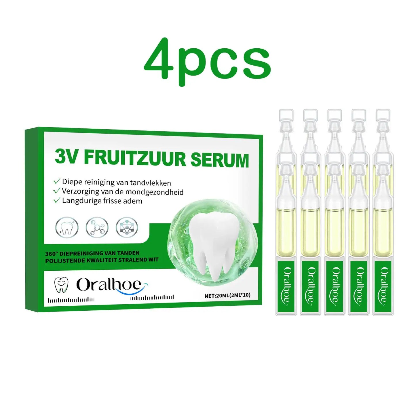 Oralhoe 20ml Teeth Whitening Serum Reduce Yellowing Fresh Breath Oral Hygiene Care Brightening Repair Gums Cleaning Dental Serum