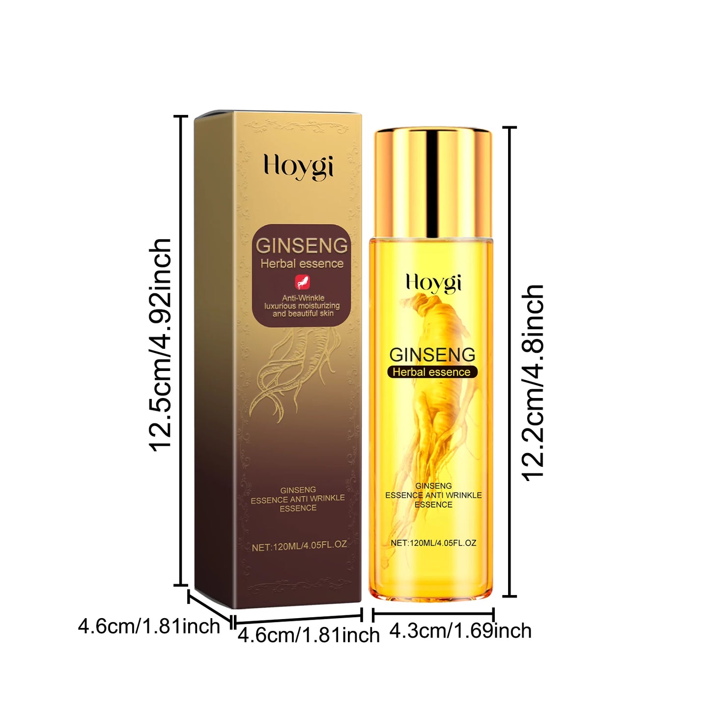 Hoygi Ginseng Face Serum Fade Fine Lines Anti-aging Improve Dullness and Roughness Firming Nourishing Skin Booster Face Serum