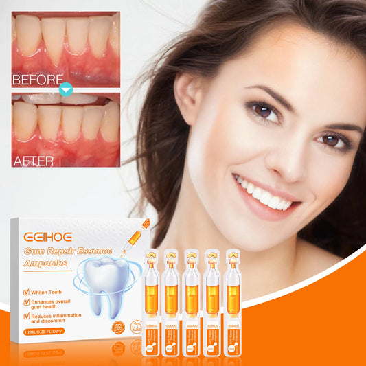 Eelhoe 1.5mlx7 Tooth Gum Repair Serum Ampoule Deep Cleaning To Prevent Periodontitis Oral Hygiene Care Brightening Teeth Essence