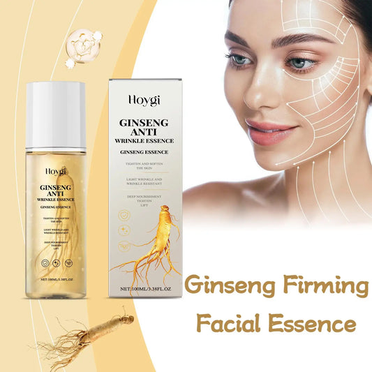 Hoygi 100ml Gold Ginseng Firming Face Essence Moisturizing Smoothing Skin Fade Fine Lines Wrinkles Tighten Facial Skin Serum