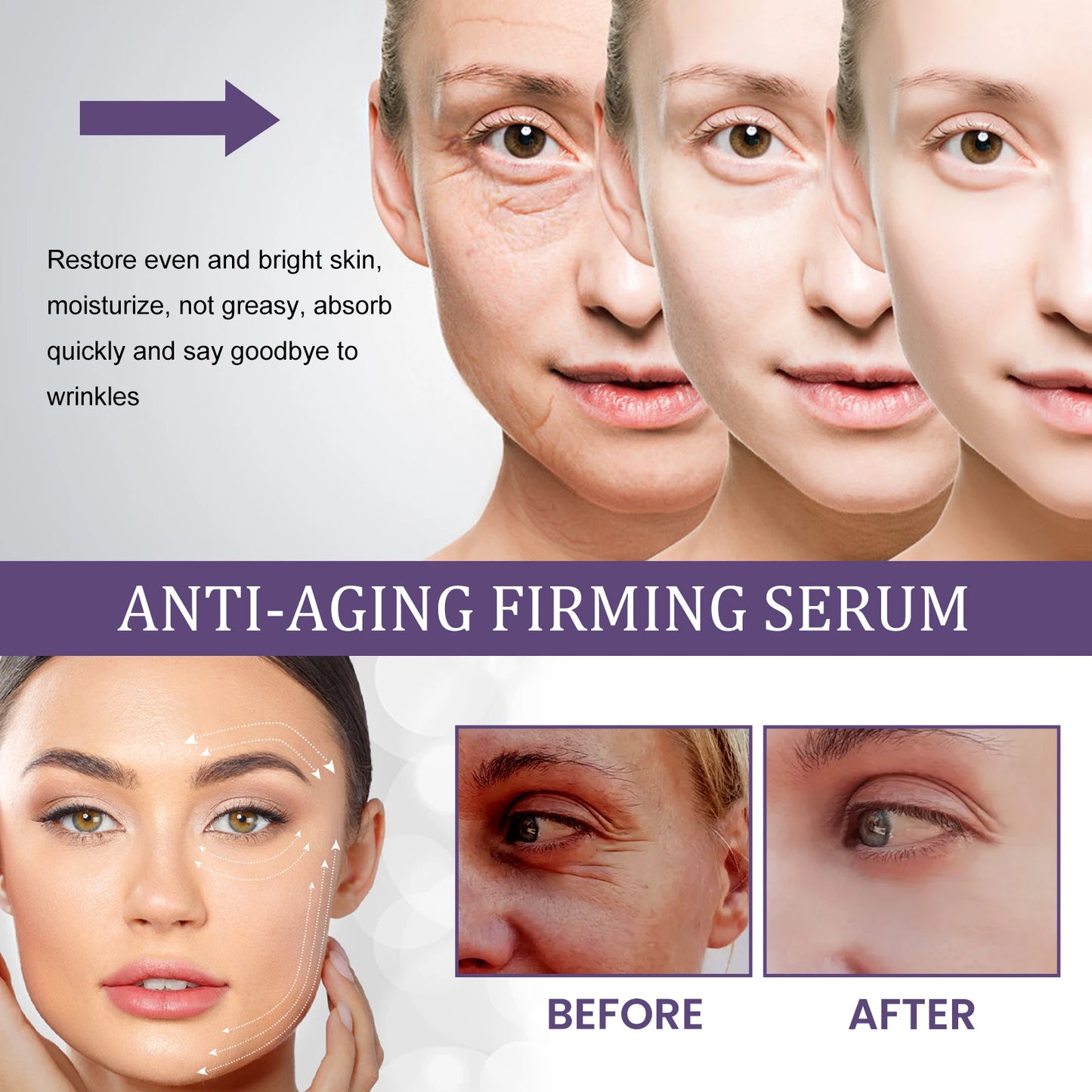 Jaysuing Anti-Aging Firming Essence Collagen Skincare Serum for Men Hydrates Skin Reduces Lines and Anti-Wrinkle