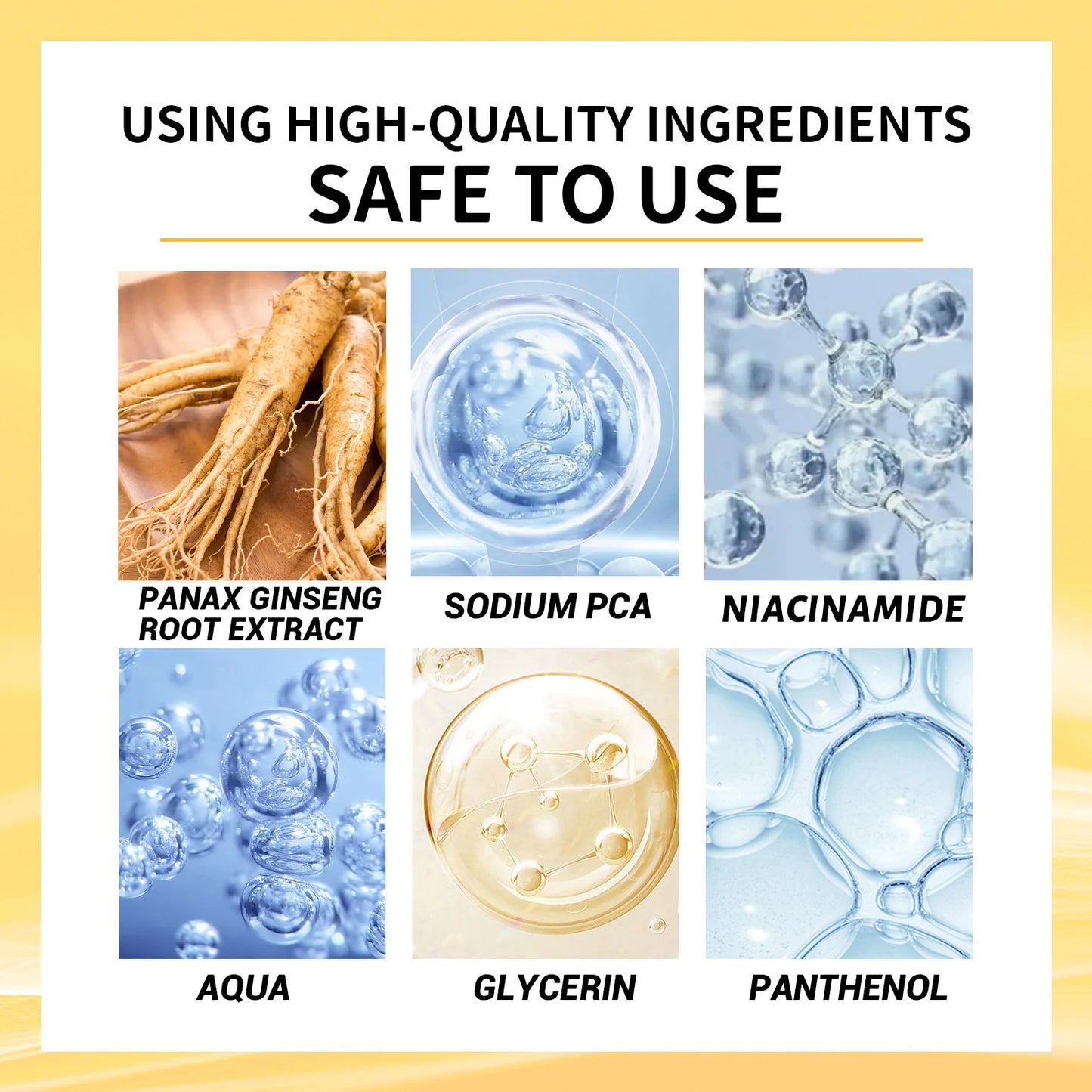 Ginseng & Niacinamide Anti-Wrinkle Essence,Ginseng Face Repair Serum, Moisturizing and Easily Absorbed, Refreshing Face