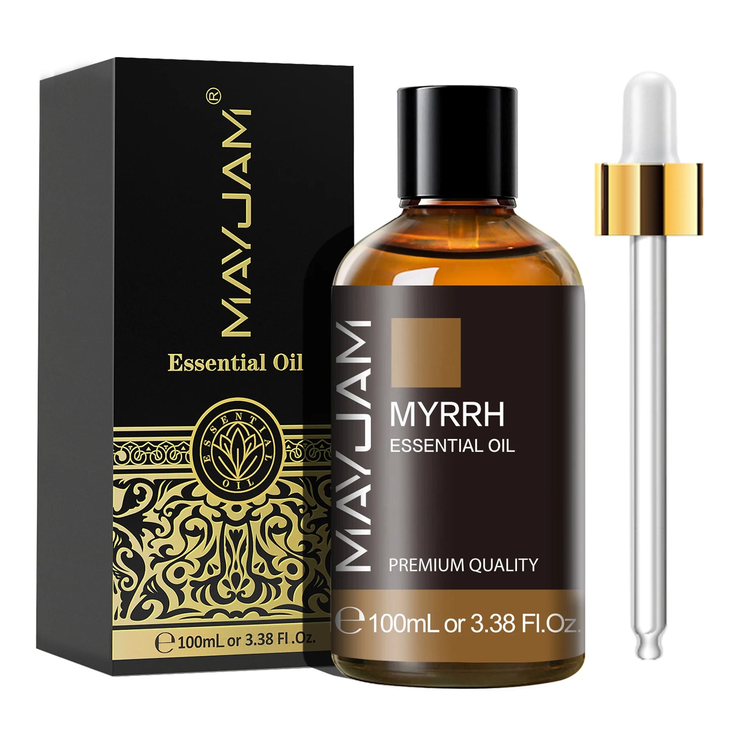 MAYJAM 1PCS 100ML Essential Oil with Dropper Sandalwood Lavender Eucalyptus Vanilla Aroma Oil For Humidifier Scent Candle Burner