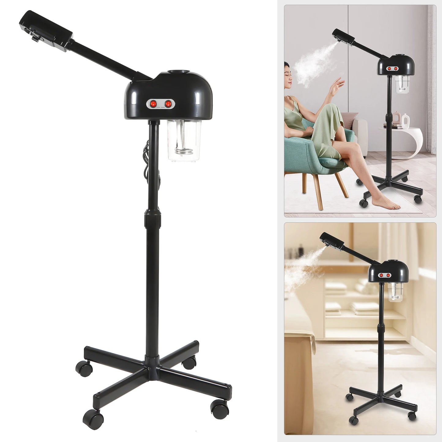 750ML Professional Facial Steamer, Adjustable Skin Care Equipment, Nano Atomization Steamer for Salon Beauty and Spa Shop