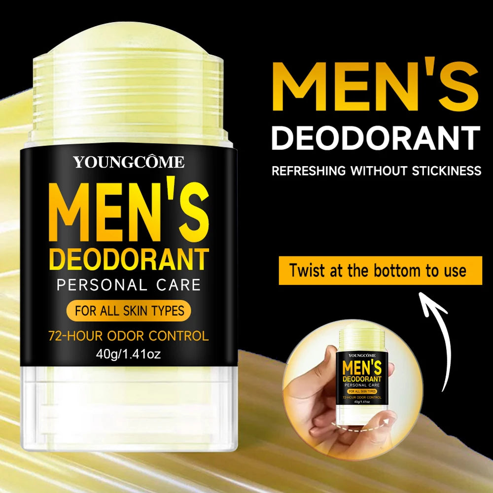 Men Sandalwood Deodorant Stick Anti Sweating Keep Drying Lasting Fragrance Remove Armpit Odor Underarm Refresh Sticks Refresh