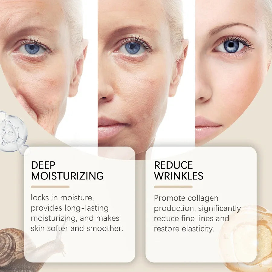 Hoygi Snail Mucin Serum Hydrating Moisturizing Clear Radiant Radiant And Rough Essence