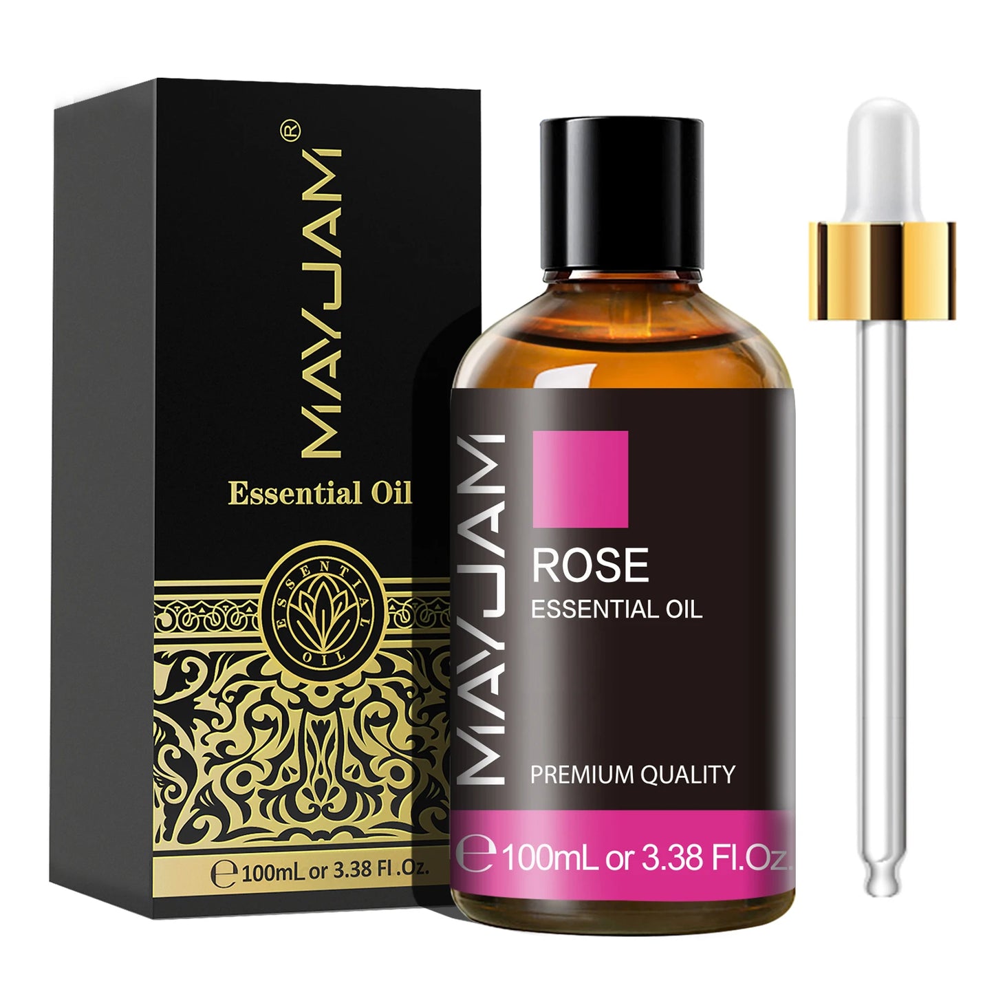 MAYJAM 1PCS 100ML Essential Oil with Dropper Sandalwood Lavender Eucalyptus Vanilla Aroma Oil For Humidifier Scent Candle Burner