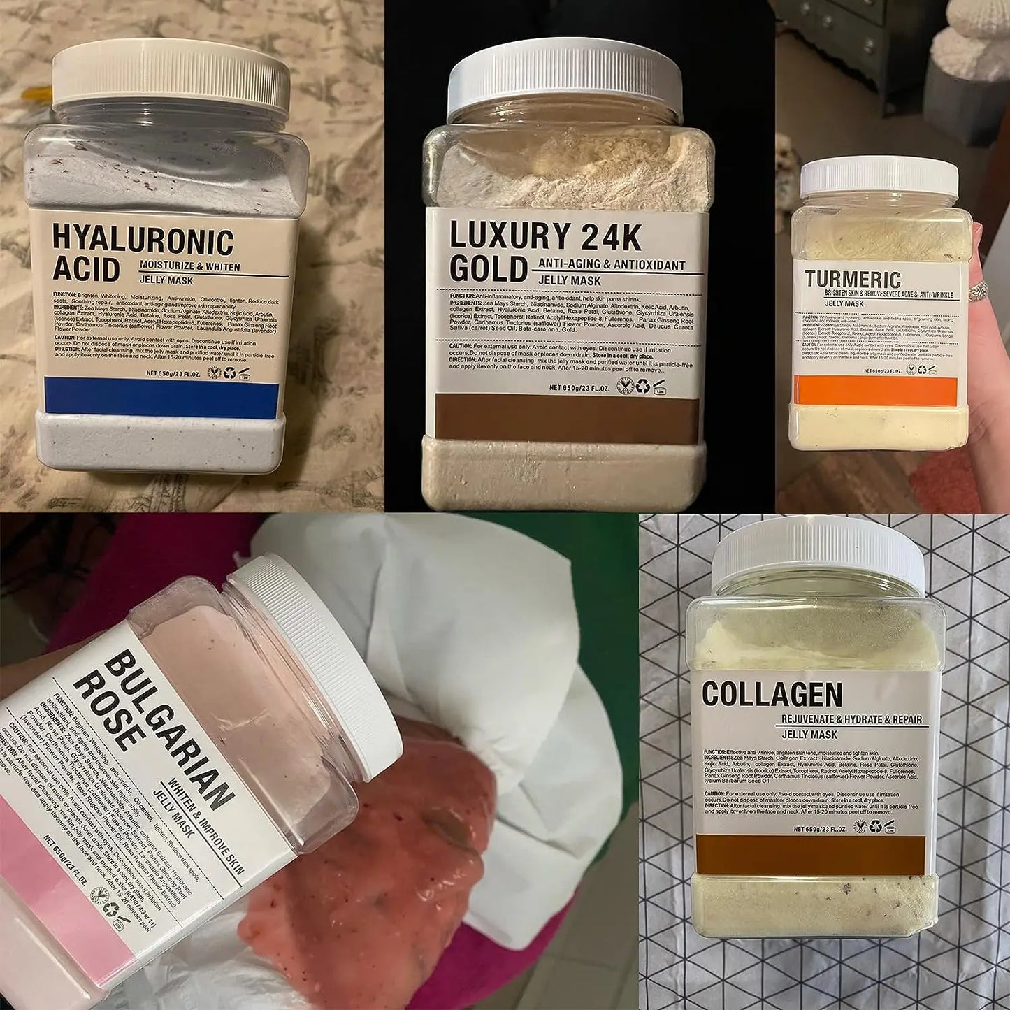 10PCS Jelly Mask Powder Wholesale 650G Professional Mask Powder Beauty Salon Use Facial Skin Care Products