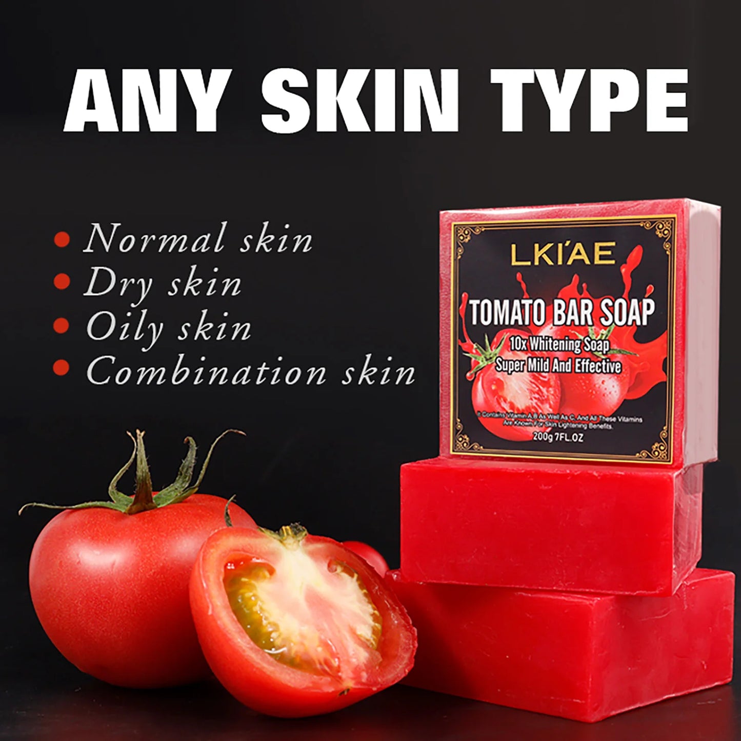Natural Thailand Lycopene Powder Fruit Fragrance 10X Vitamin C Skin Care Beauty Whitening Face Soap For Black Spots