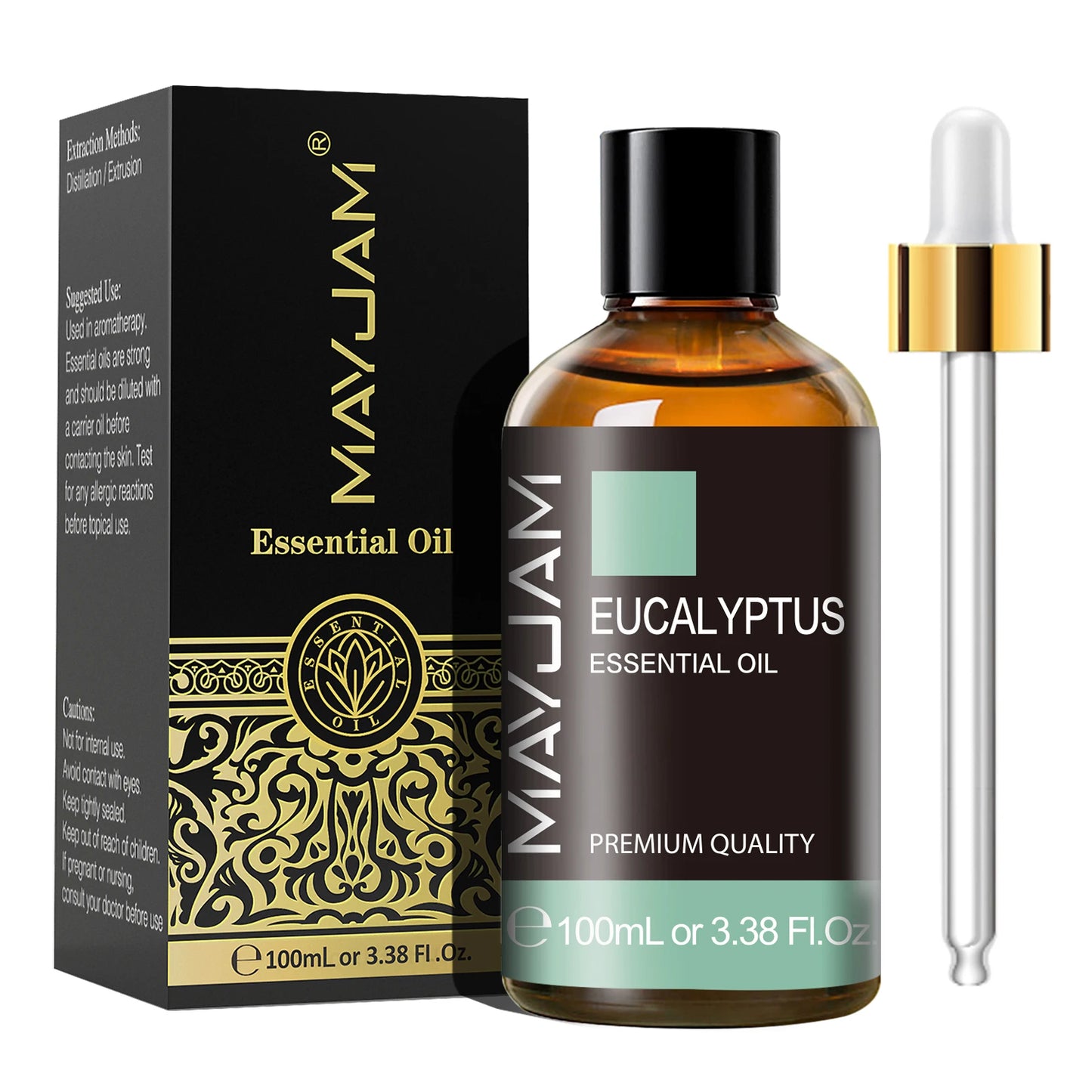MAYJAM 1PCS 100ML Essential Oil with Dropper Sandalwood Lavender Eucalyptus Vanilla Aroma Oil For Humidifier Scent Candle Burner